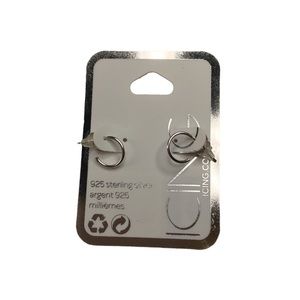 Sterling Silver Hoop Stud Earrings